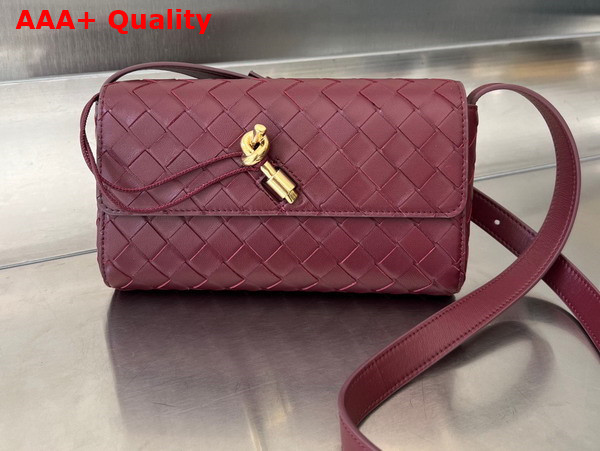 Bottega Veneta Mini Andiamo Cross Body Bag in Barolo Intrecciato Leather Replica