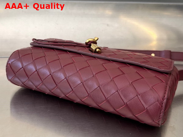 Bottega Veneta Mini Andiamo Cross Body Bag in Barolo Intrecciato Leather Replica