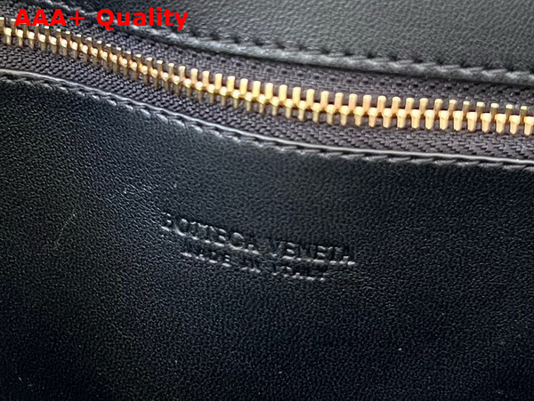 Bottega Veneta Mini Andiamo Cross Body Bag in Black Intrecciato Leather Replica