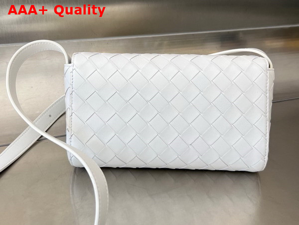 Bottega Veneta Mini Andiamo Cross Body Bag in White Intrecciato Leather Replica