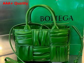 Bottega Veneta Mini Arco Tote Bag in Avocado Foulard Intreccio Leather Replica