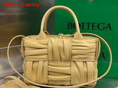 Bottega Veneta Mini Arco Tote Bag in Porridge Foulard Intreccio Leather Replica