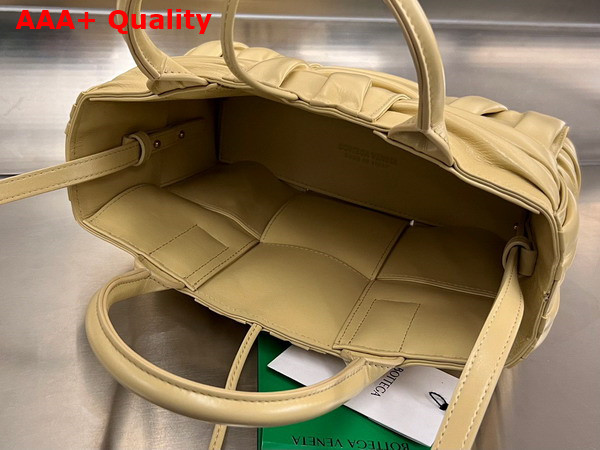 Bottega Veneta Mini Arco Tote Bag in Porridge Foulard Intreccio Leather Replica