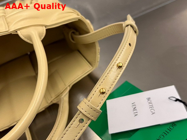 Bottega Veneta Mini Arco Tote Bag in Porridge Foulard Intreccio Leather Replica