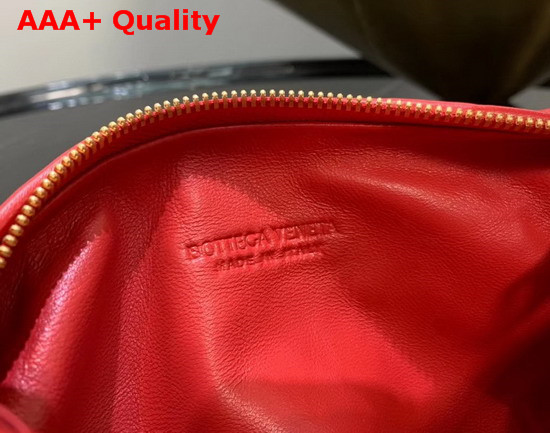 Bottega Veneta Mini BV Jodie Hobo Bag in Bright Red Woven Leather Replica