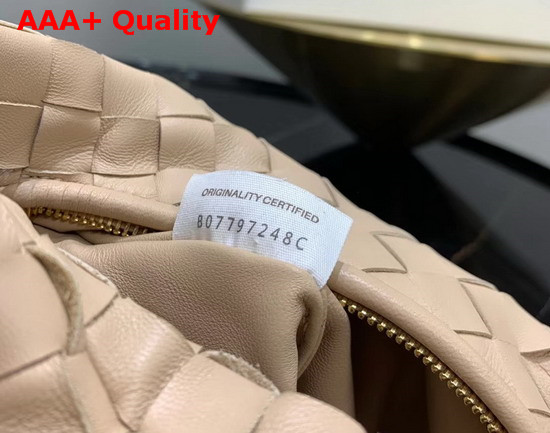 Bottega Veneta Mini BV Jodie Hobo Bag in Cipria Woven Leather Replica