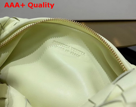 Bottega Veneta Mini BV Jodie Hobo Bag in Light Yellow Woven Leather Replica