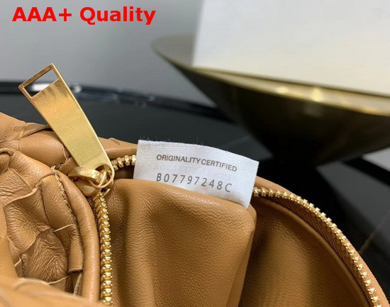 Bottega Veneta Mini BV Jodie Hobo Bag in Moutarde Woven Leather Replica