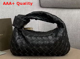 Bottega Veneta Mini BV Jodie Hobo Bag in Nero Woven Leather Replica