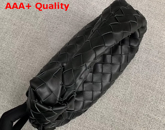 Bottega Veneta Mini BV Jodie Hobo Bag in Nero Woven Leather Replica