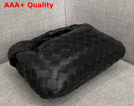 Bottega Veneta Mini BV Jodie Hobo Bag in Nero Woven Leather Replica