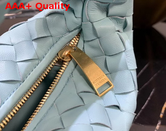 Bottega Veneta Mini BV Jodie Hobo Bag in Turquoise Woven Leather Replica