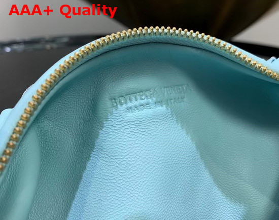 Bottega Veneta Mini BV Jodie Hobo Bag in Turquoise Woven Leather Replica