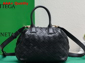 Bottega Veneta Mini Bauletto Bag in Black Intrecciato Nappa Leather Replica