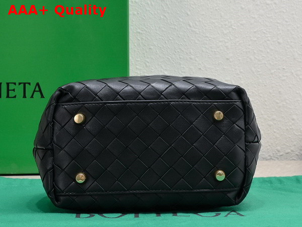 Bottega Veneta Mini Bauletto Bag in Black Intrecciato Nappa Leather Replica