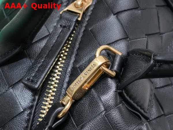 Bottega Veneta Mini Bauletto Bag in Black Intrecciato Nappa Leather Replica