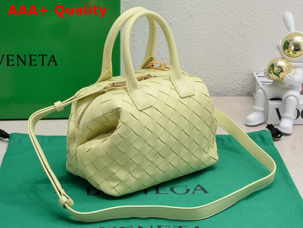 Bottega Veneta Mini Bauletto Bag in Camomile Intrecciato Nappa Leather Replica