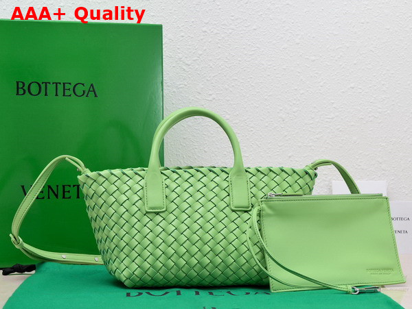 Bottega Veneta Mini Cabat Pistachio Lamb Skin Replica