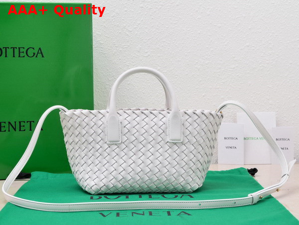 Bottega Veneta Mini Cabat White Lamb Skin Replica