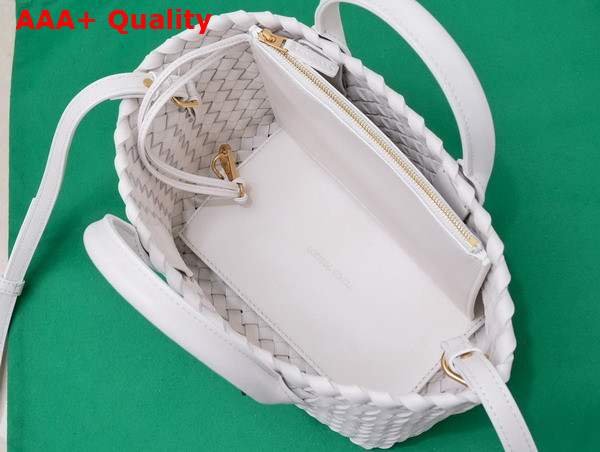 Bottega Veneta Mini Cabat White Lamb Skin Replica