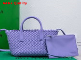 Bottega Veneta Mini Cabat in Purple Lamb Skin Replica