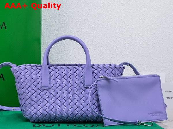 Bottega Veneta Mini Cabat in Purple Lamb Skin Replica