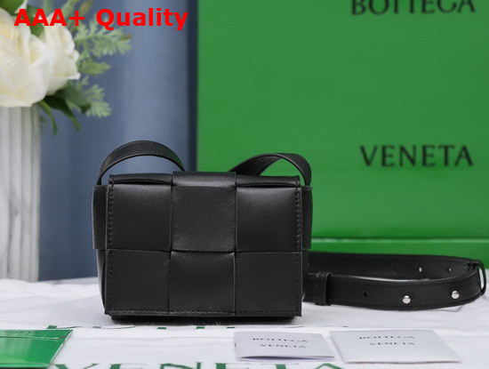 Bottega Veneta Mini Cassette Bag in Black Lambskin Replica