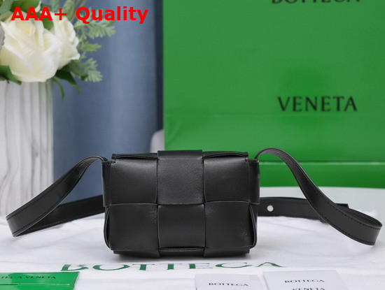 Bottega Veneta Mini Cassette Bag in Black Lambskin Replica