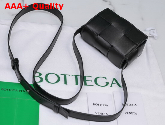 Bottega Veneta Mini Cassette Bag in Black Lambskin Replica