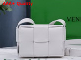 Bottega Veneta Mini Cassette Bag in White Lambskin Replica