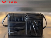 Bottega Veneta Mini Cassette Cross Body Bag Black Foulard Intreccio Leather Replica