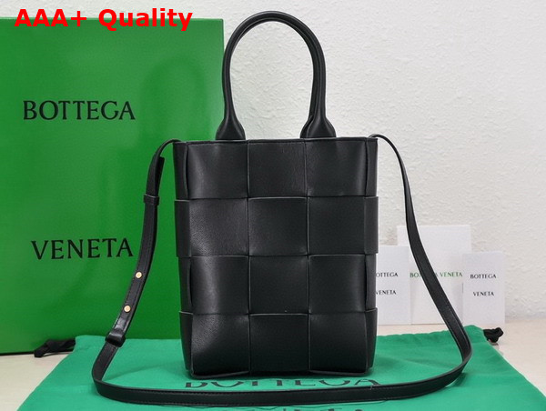 Bottega Veneta Mini Cassette Tote Bag in Black Calfskin Replica