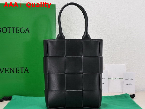 Bottega Veneta Mini Cassette Tote Bag in Black Calfskin Replica