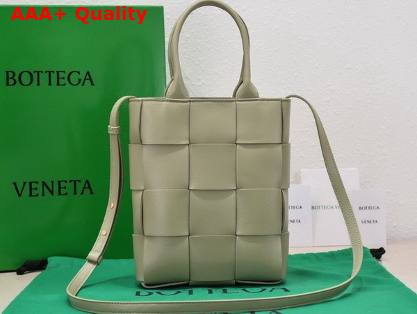 Bottega Veneta Mini Cassette Tote Bag in Travertine Calfskin Replica