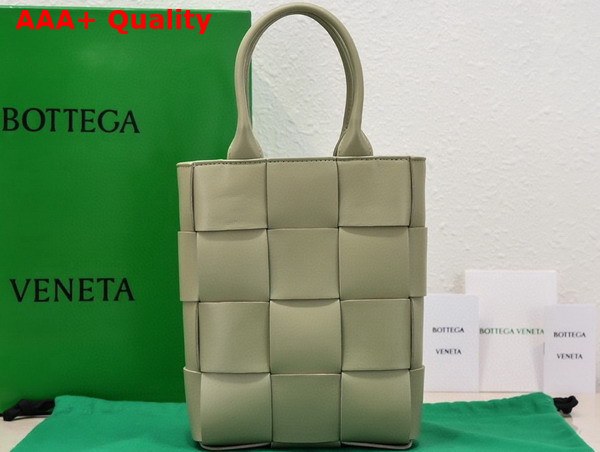 Bottega Veneta Mini Cassette Tote Bag in Travertine Calfskin Replica