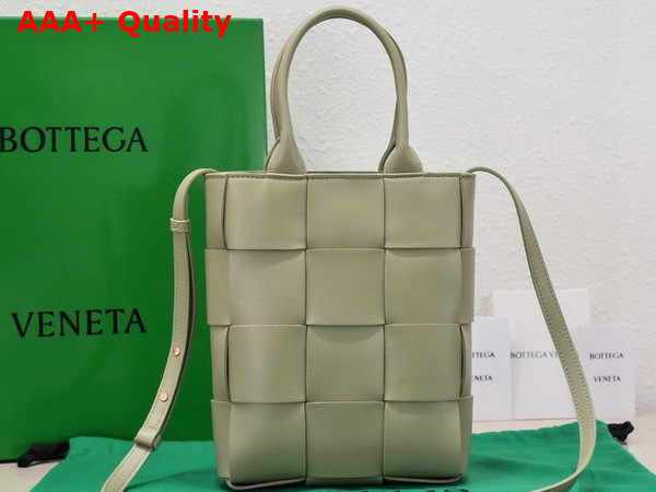 Bottega Veneta Mini Cassette Tote Bag in Travertine Calfskin Replica