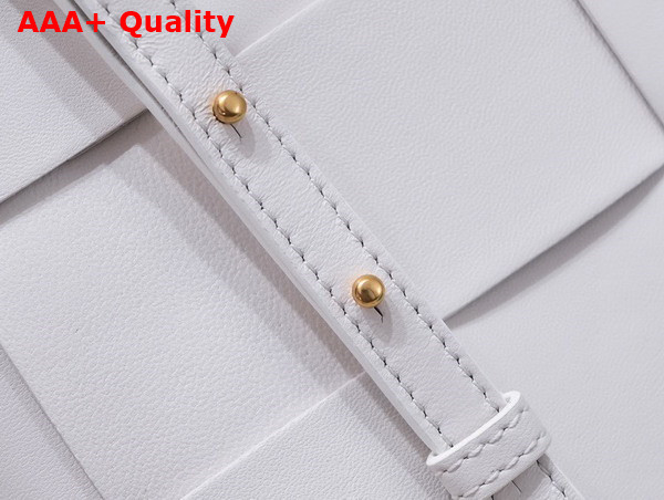 Bottega Veneta Mini Cassette Tote Bag in White Calfskin Replica