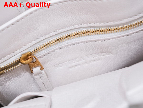 Bottega Veneta Mini Cassette Tote Bag in White Calfskin Replica