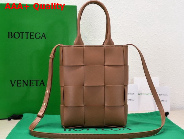 Bottega Veneta Mini Cassette Tote Bag in Wood Calfskin Replica