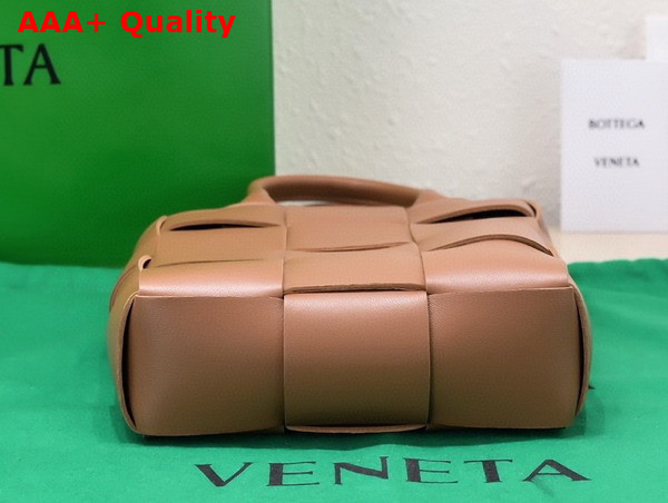 Bottega Veneta Mini Cassette Tote Bag in Wood Calfskin Replica