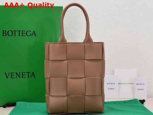 Bottega Veneta Mini Cassette Tote Bag in Wood Calfskin Replica