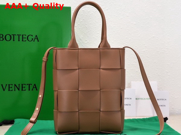 Bottega Veneta Mini Cassette Tote Bag in Wood Calfskin Replica