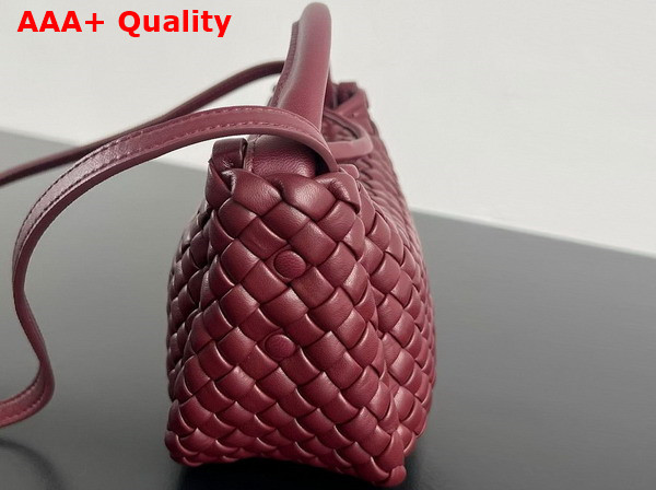 Bottega Veneta Mini Cobble Top Handle Bag in Barolo Soft Padded Intreccio Leather Replica