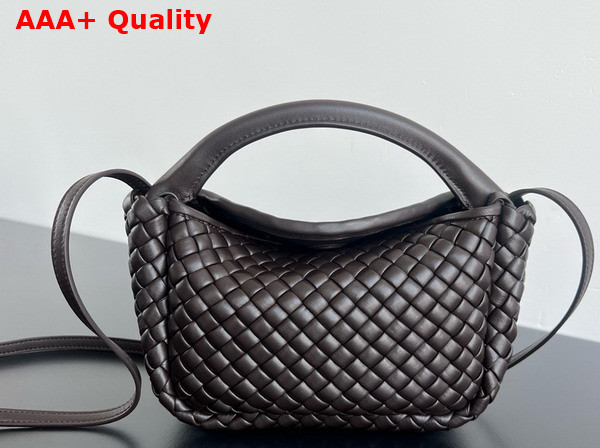 Bottega Veneta Mini Cobble Top Handle Bag in Fondant Soft Padded Intreccio Leather Replica