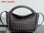 Bottega Veneta Mini Cobble Top Handle Bag in Fondant Soft Padded Intreccio Leather Replica