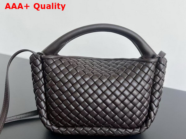 Bottega Veneta Mini Cobble Top Handle Bag in Fondant Soft Padded Intreccio Leather Replica