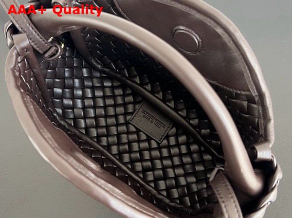 Bottega Veneta Mini Cobble Top Handle Bag in Fondant Soft Padded Intreccio Leather Replica