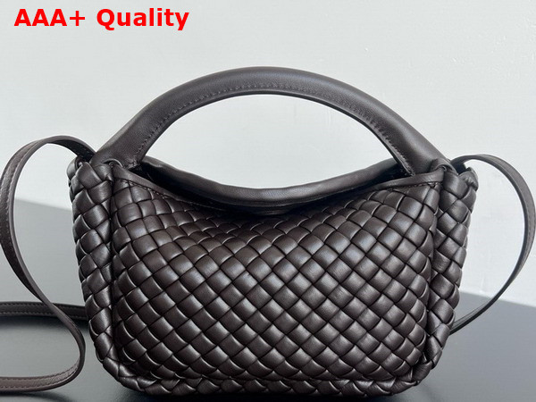 Bottega Veneta Mini Cobble Top Handle Bag in Fondant Soft Padded Intreccio Leather Replica