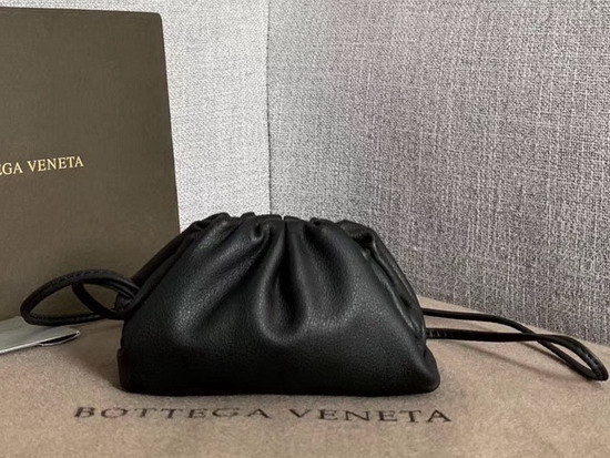 Bottega Veneta Mini Coin Purse in Black Butter Calf Leather