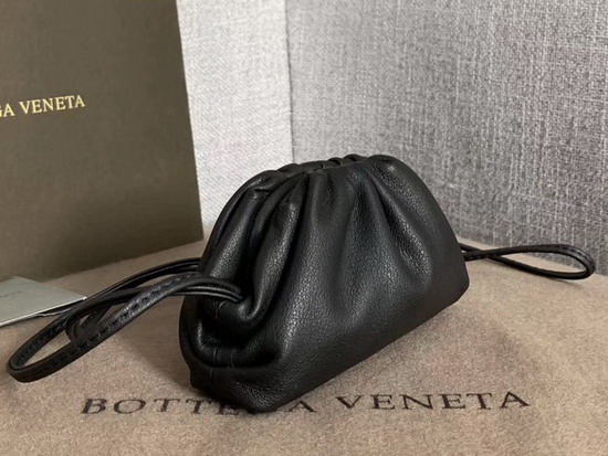 Bottega Veneta Mini Coin Purse in Black Butter Calf Leather